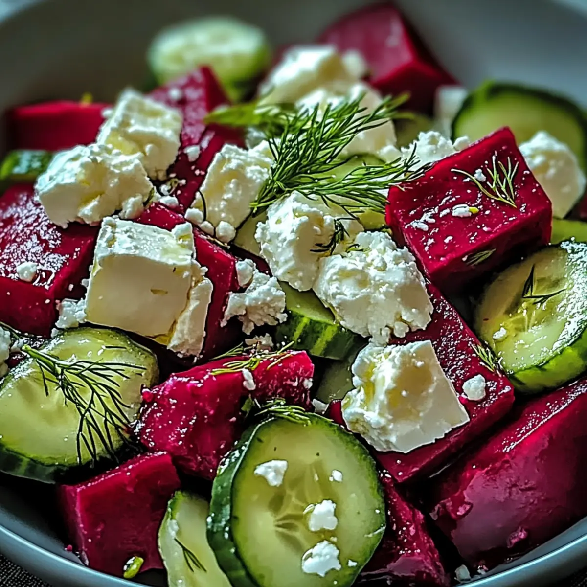 Beet Salad with Feta and Cucumbers