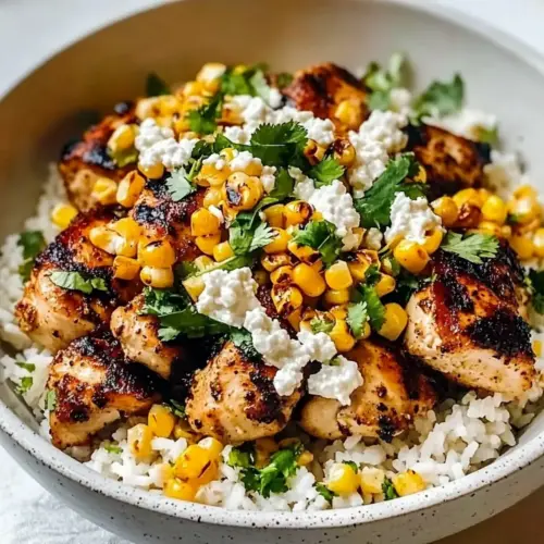 Street Corn Chicken and Rice Bowls