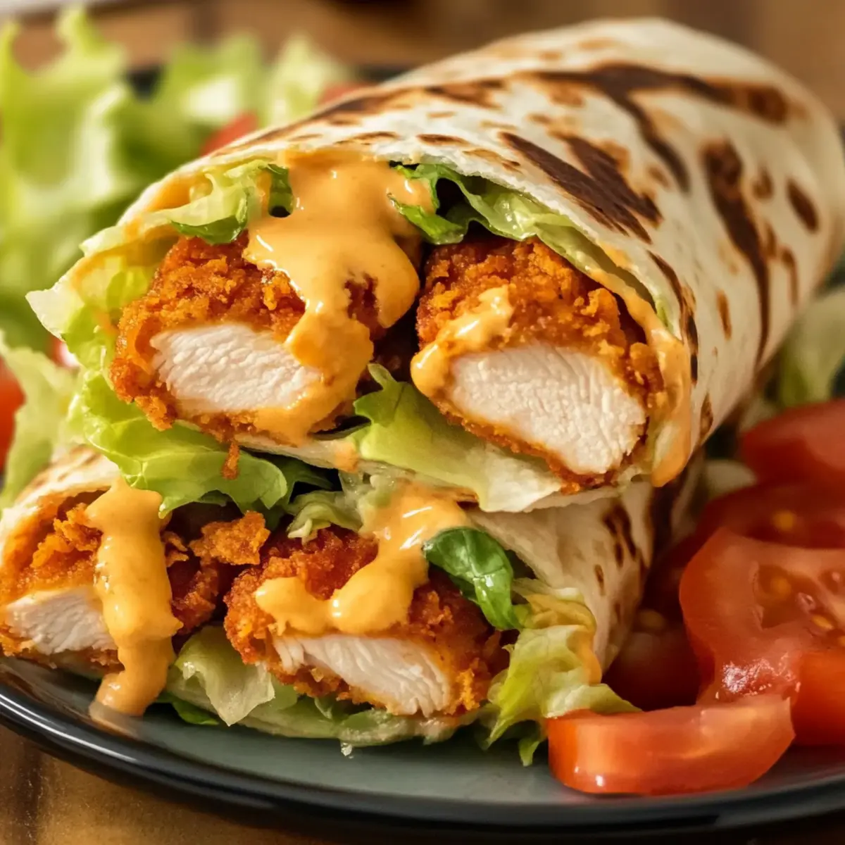 Sweet Chili Crispy Chicken Wraps