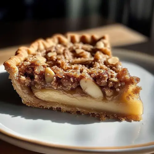 Chai Spiced Pear Almond Crumble Tart