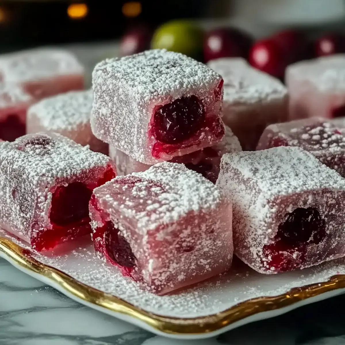 Cranberry-Rose Turkish Delight