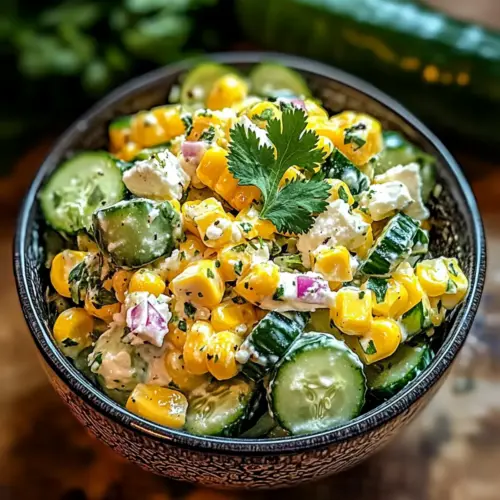 Street Corn Creamy Cucumber Salad