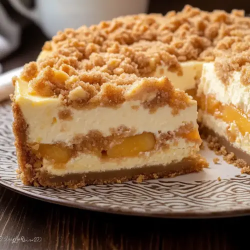 Peach Cobbler Cheesecake