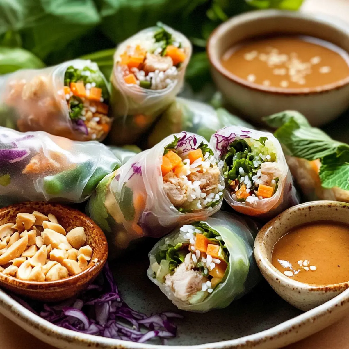 Lemongrass Chicken Rice Paper Rolls