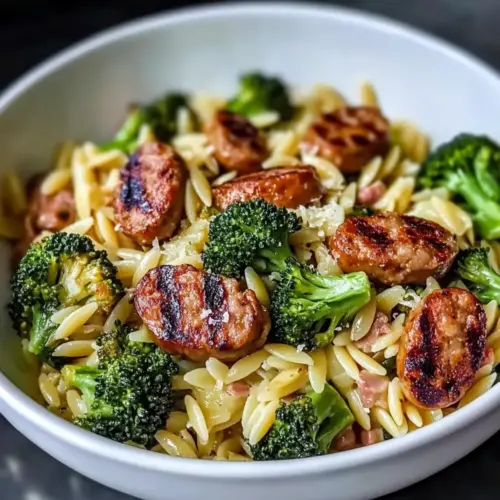Chicken Sausage and Broccoli Orzo
