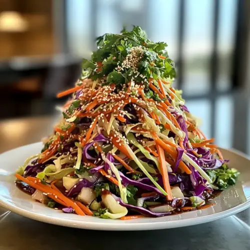Asian Cabbage Slaw with Addictive Sesame Dressing
