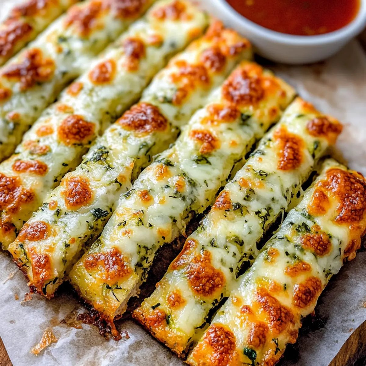 Cheesy Zucchini Breadsticks