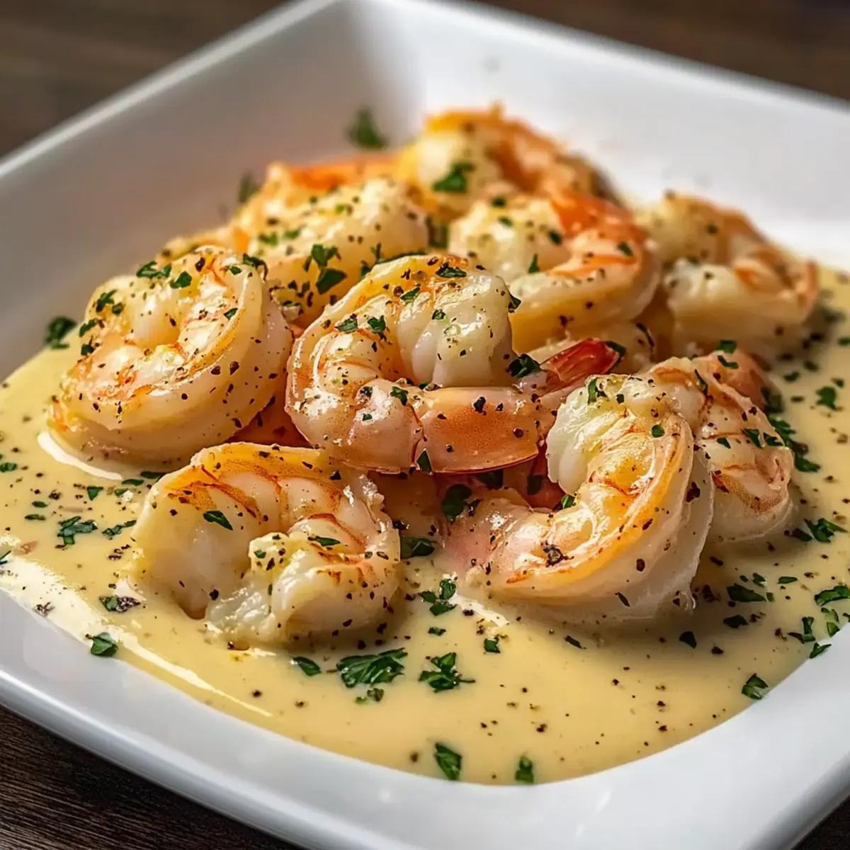 Creamy Garlic Prawns