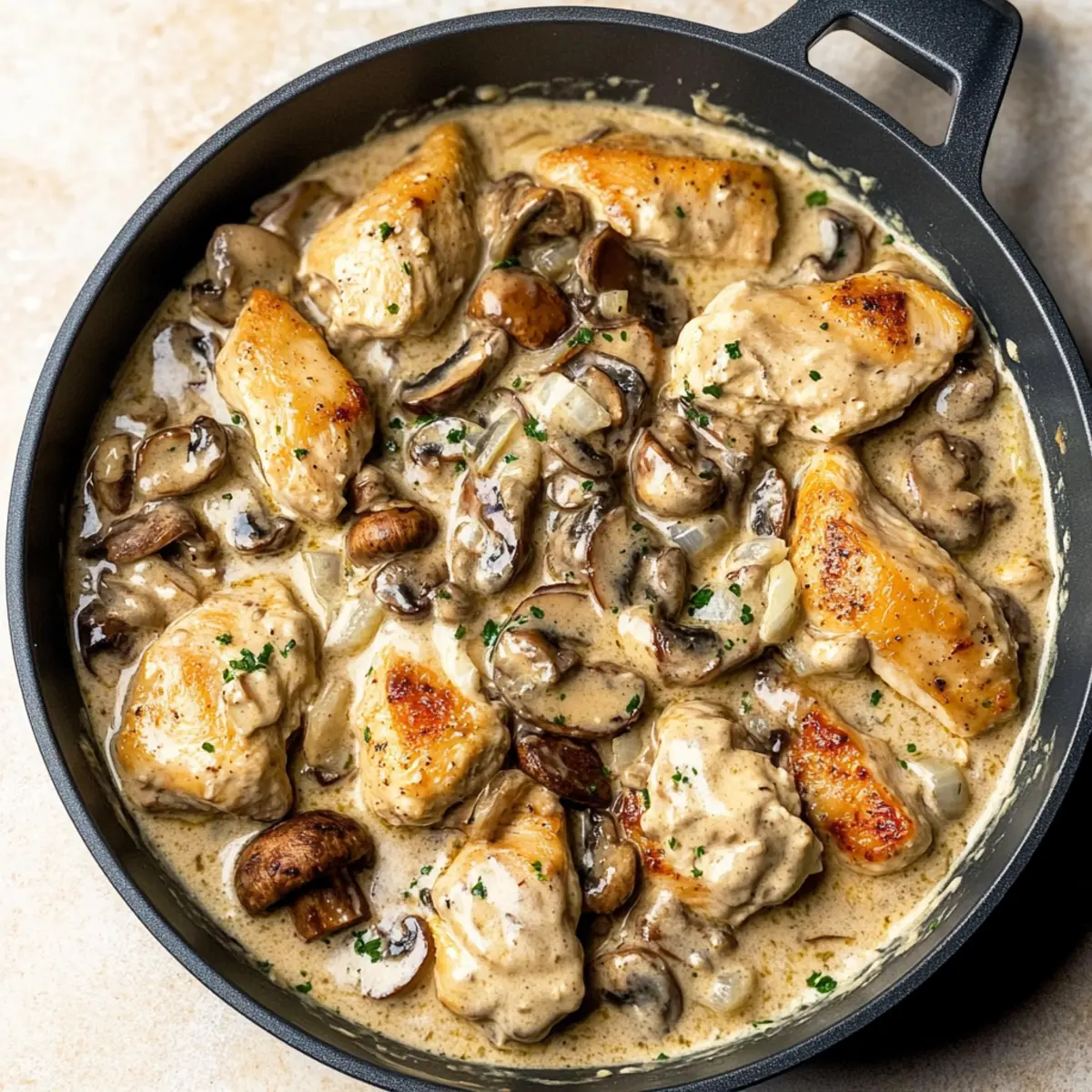 Creamy Chicken Stroganoff
