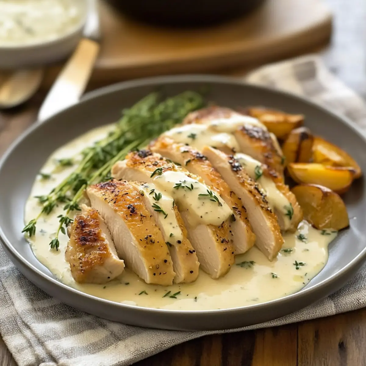 Chicken in White Wine Sauce
