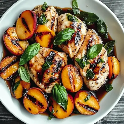 Peach Basil Chicken Caprese