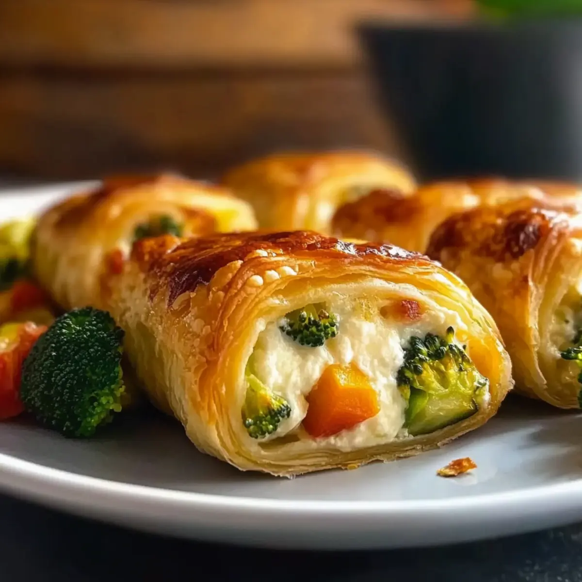 Cheesy Baked Veggie Rolls
