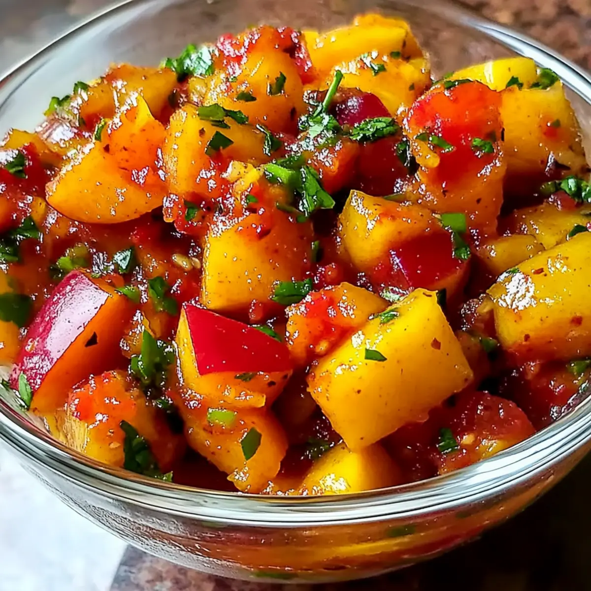 Sweet Spicy Peach Salsa