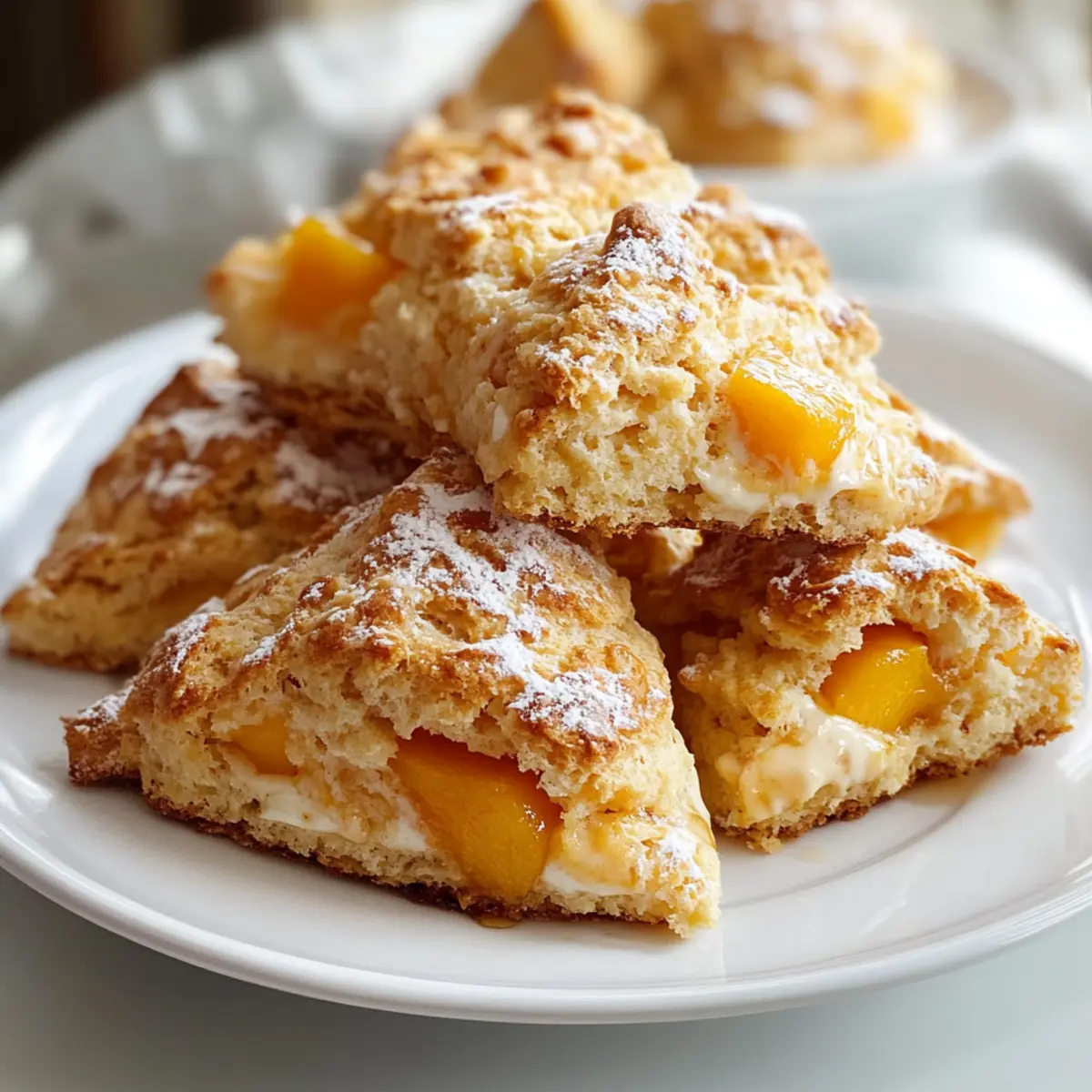Peach and Honey Cream Scones