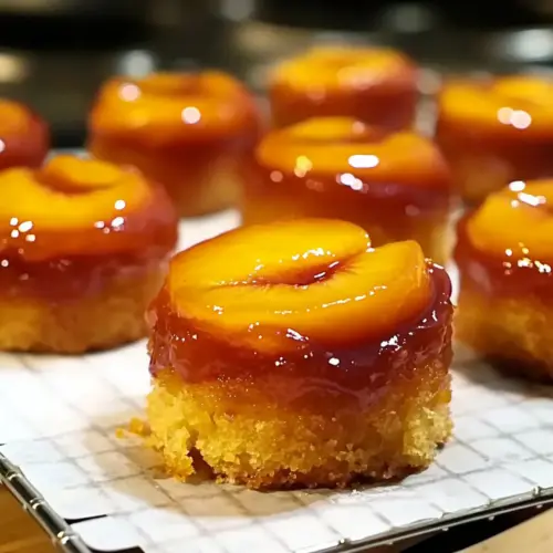 Mini Peach Upside Down Cakes