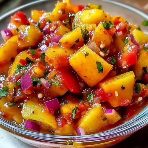 Sweet Spicy Peach Salsa