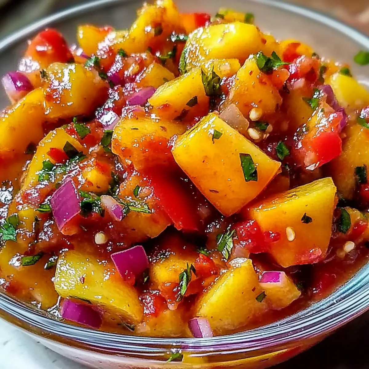 Sweet Spicy Peach Salsa