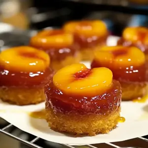 Mini Peach Upside Down Cakes