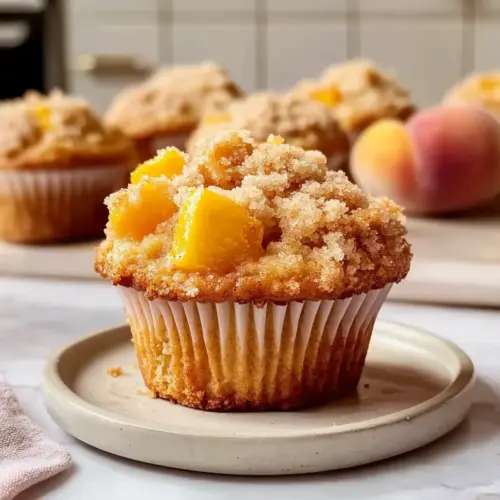 Peach Cobbler Muffins