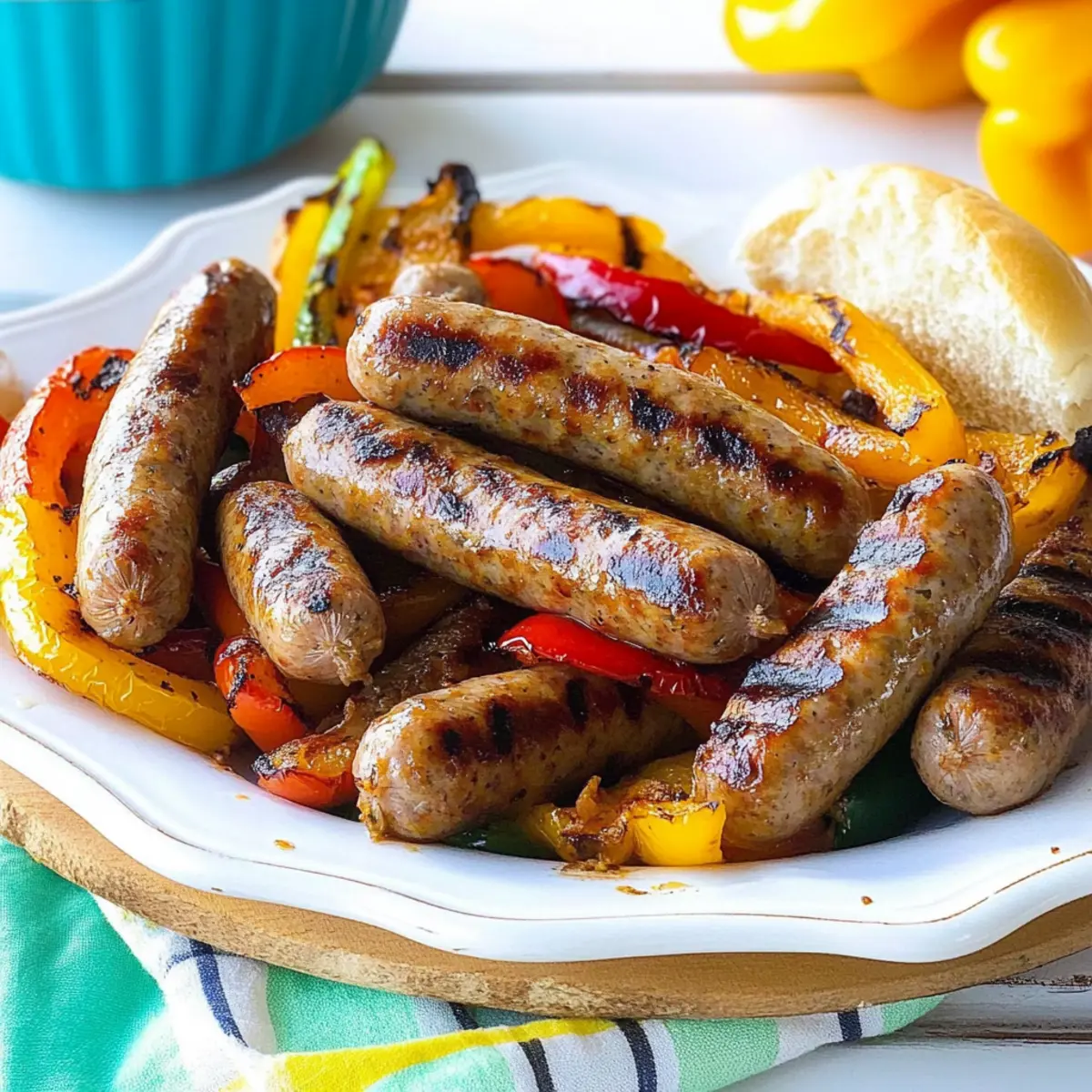 Grilled Sausage and Peppers