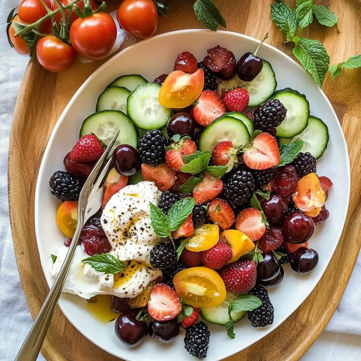 Burrata Berry Salad Recipe