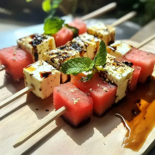 Watermelon Feta Skewers
