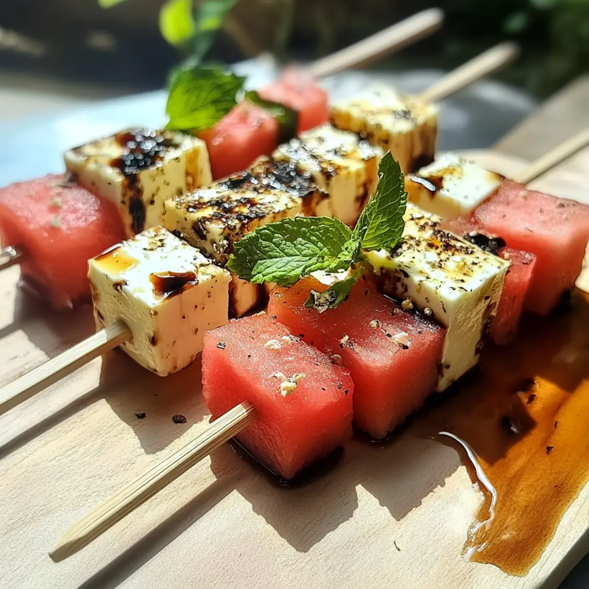 Watermelon Feta Skewers
