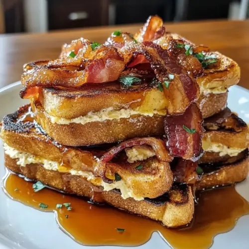 Bourbon Maple Bacon Stuffed Toast