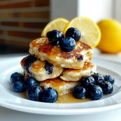 Lemon Blueberry Cottage Cheese Pancake Bites